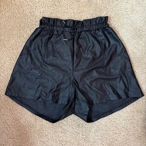 HYFVE Black Leather Women's Shorts
